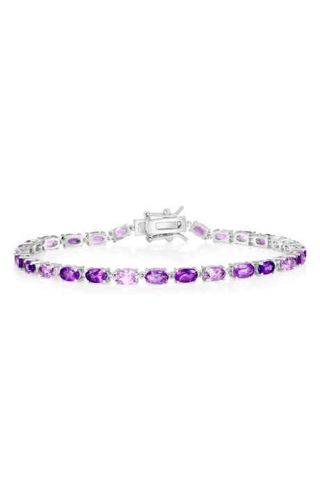 Sterling Silver Oval CZ Tennis Bracelet