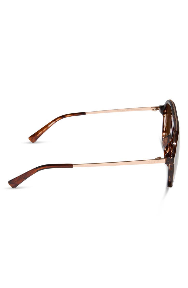 DIFF Tosca III 56mm Aviator Sunglasses, Alternate, color, Sequoia Tortoise / Brown