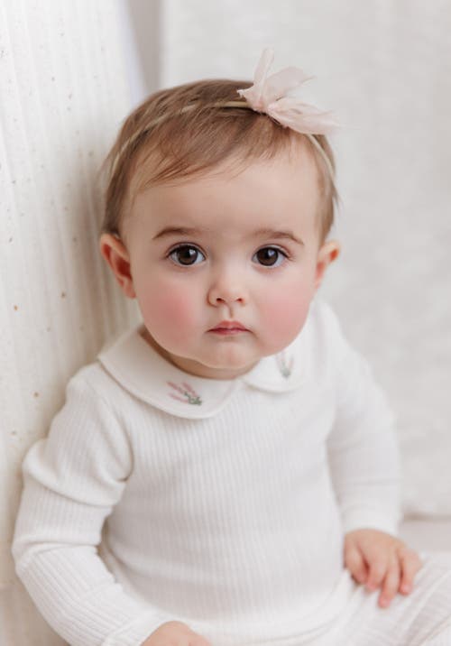 Ely's & Co. Organic Cotton Embroidered Collar Collection In Neutral