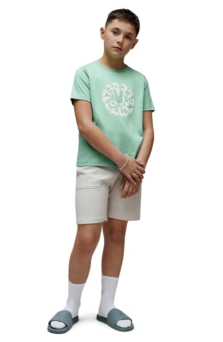 Psycho Bunny Kids' Toby Cotton Graphic T-Shirt, Alternate, color, Light Grass Green