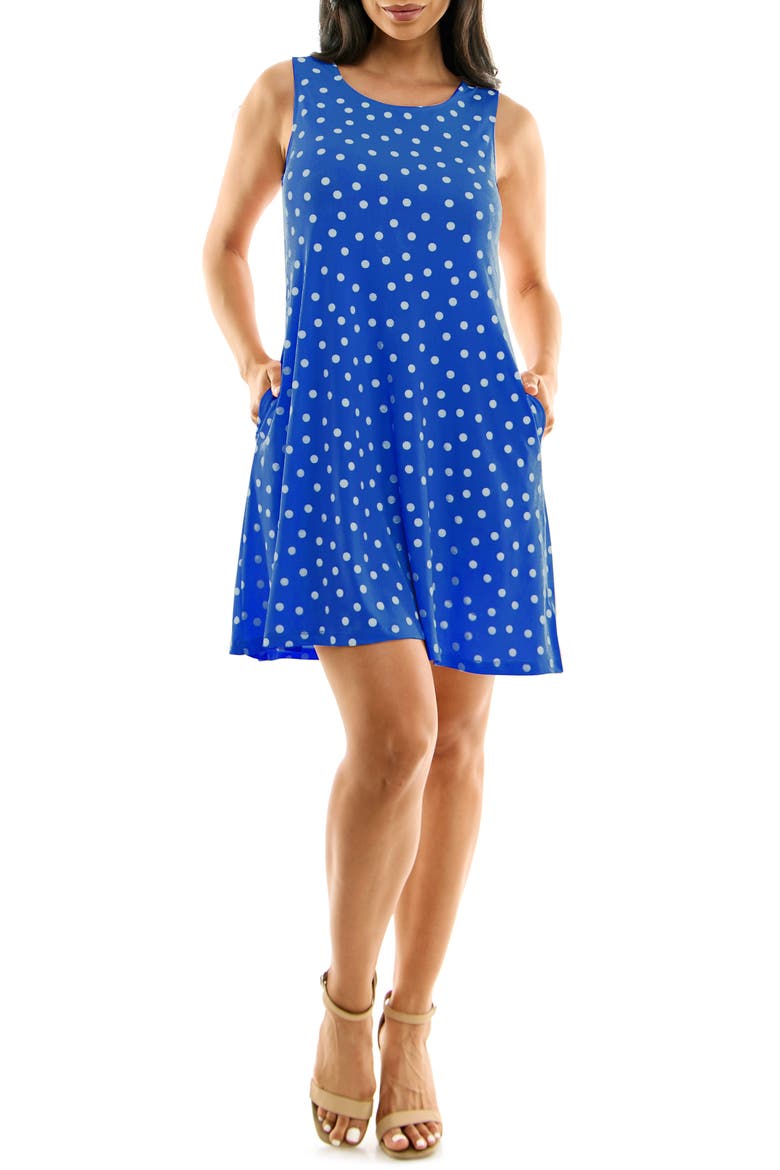 Scoop Neck Sleeveless Dress, Main, color, DEEP SEA
