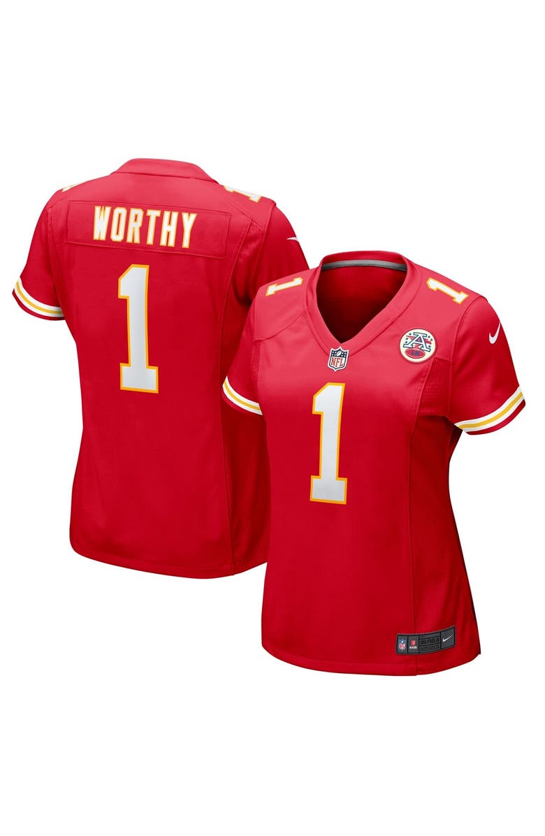 Nike Women's Nike Xavier Worthy  Red Kansas City Chiefs  Game Jersey, Main, color, Red