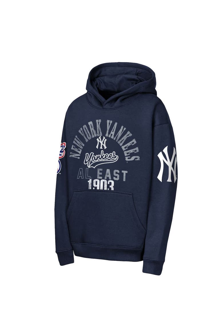 Youth Outerstuff  Navy New York Yankees Premium Sweep Fleece Hoodie, Alternate, color, Navy