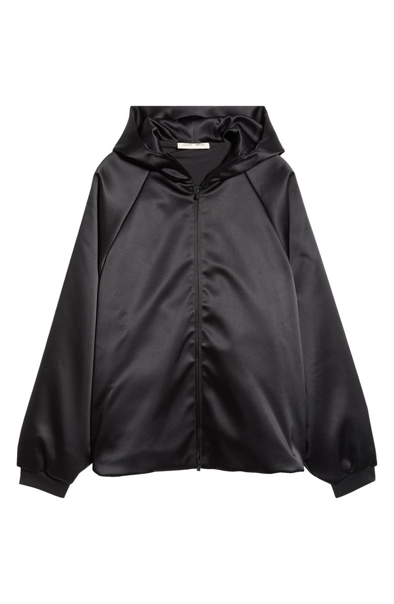 Fear of God Essentials Satin Bomber Jacket, Main, color, Vintage Black