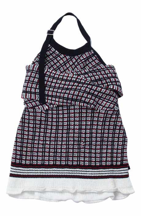 Plaid Jacquard Cotton & Wool Halter Top