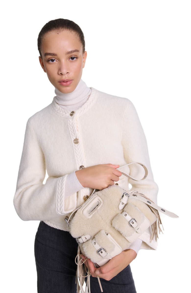 maje Knit cardigan, Alternate, color, 