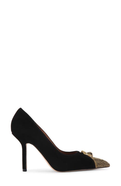 Kurt Geiger 95mm Zip Court Crystal Embellished Pumps In Black