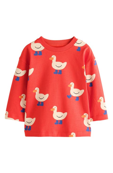 Kids' Duck Print Long Sleeve T-Shirt