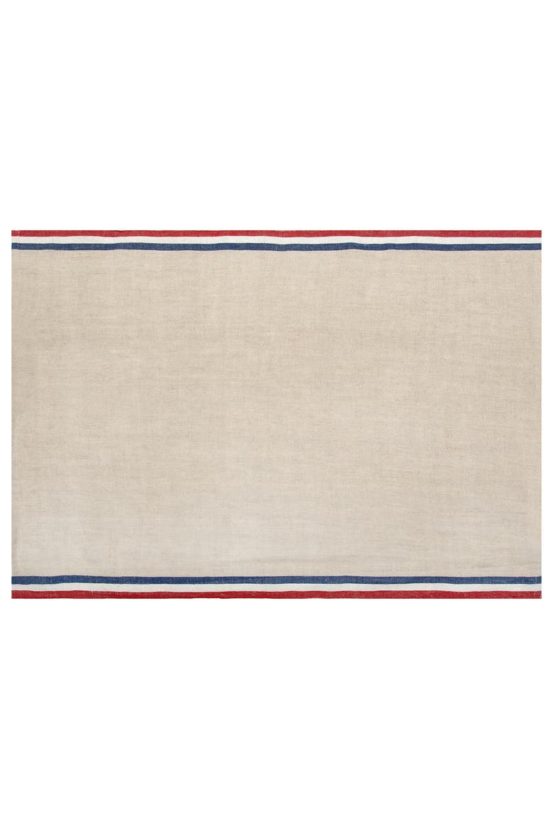 Normandy Tea Towels - Set of 2, Alternate, color, Natural, Blue 20" x 30"