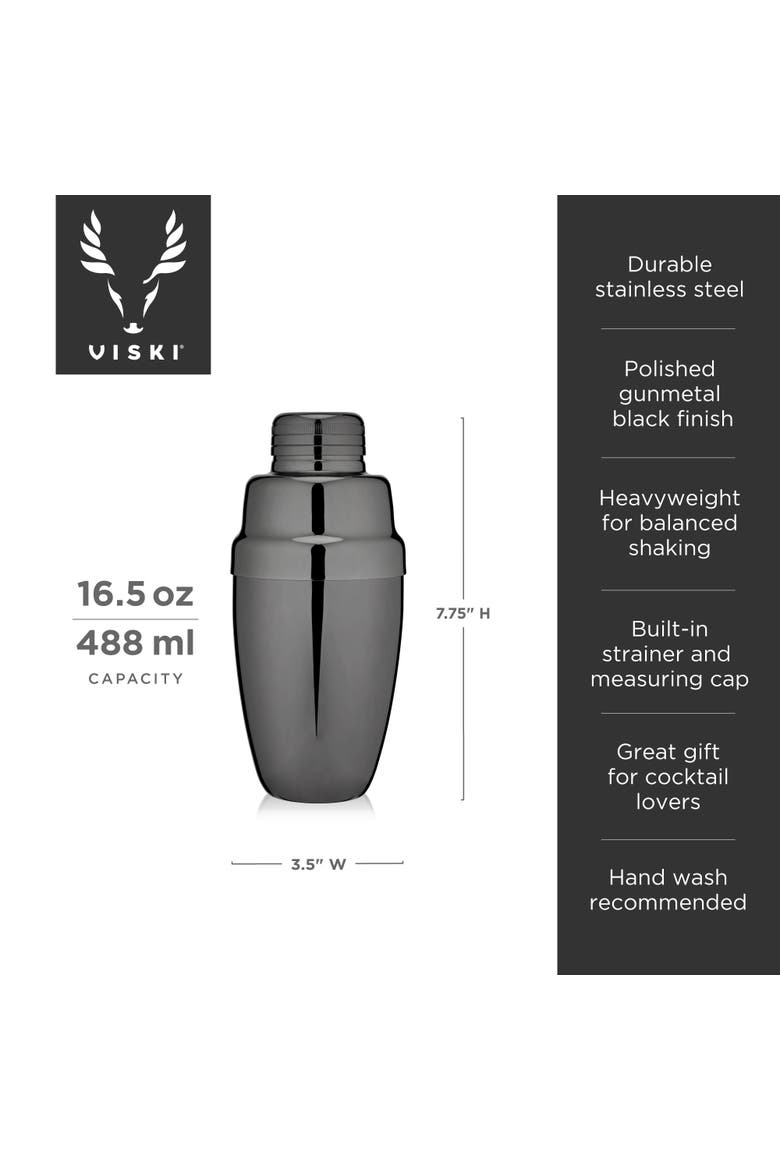 Heavyweight Cocktail Shaker, Alternate, color, Warren