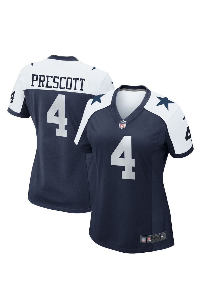 Nike Women's Nike Dak Prescott Navy Dallas Cowboys Alternate Game Team Jersey, Main, color, Navy