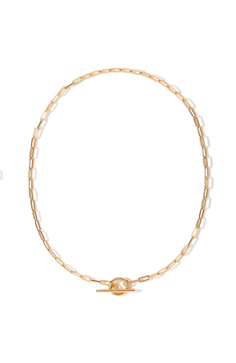 Otiumberg 14kt Gold Vermeil Love Link Necklace, Main, color, Yellow Toned Gold