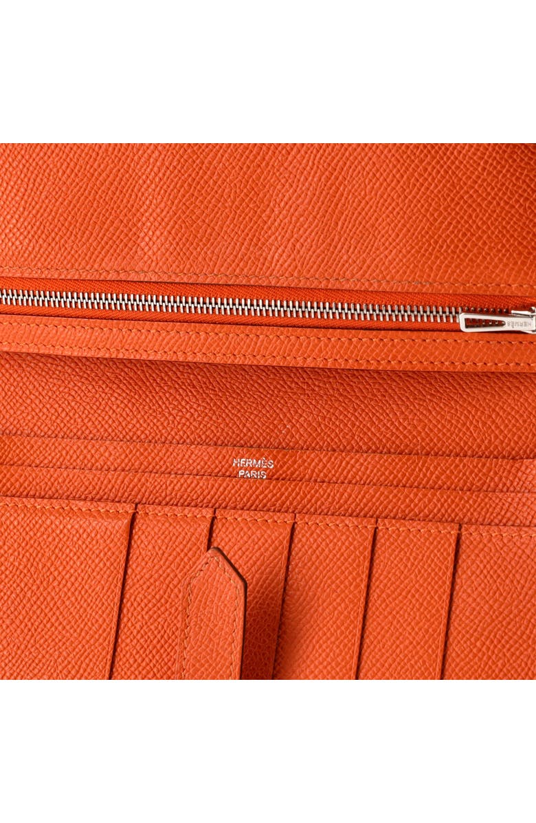 Pre-Owned Hermes Bearn Wallet Epsom Long, Alternate, color, Feu