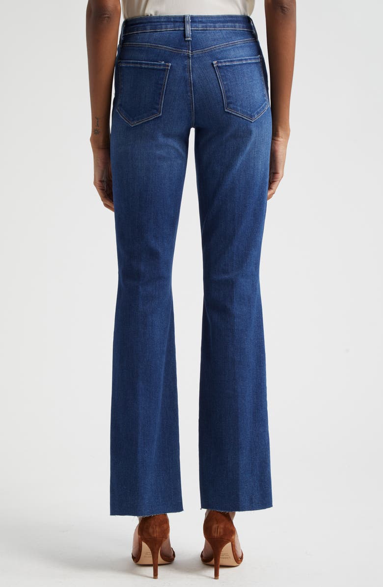 L'AGENCE Ruth High Waist Raw Hem Straight Leg Jeans, Alternate, color,