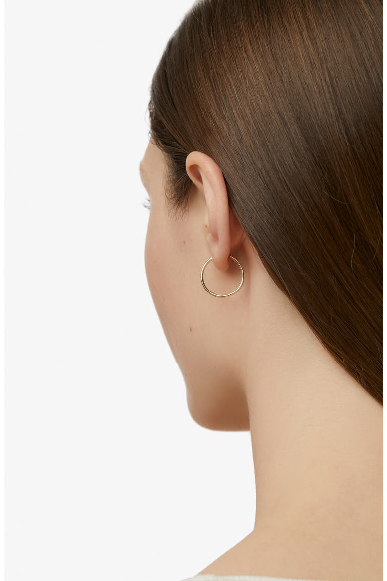 Large Gold Hoop Earrings - Gold Hoops Medium, Alternate, color, Gold