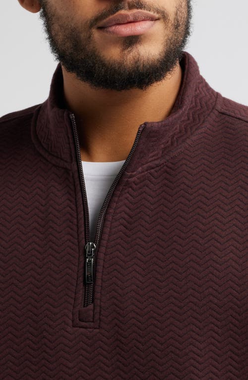 Robert Barakett Inman Half Zip Pullover Sweatshirt In Red