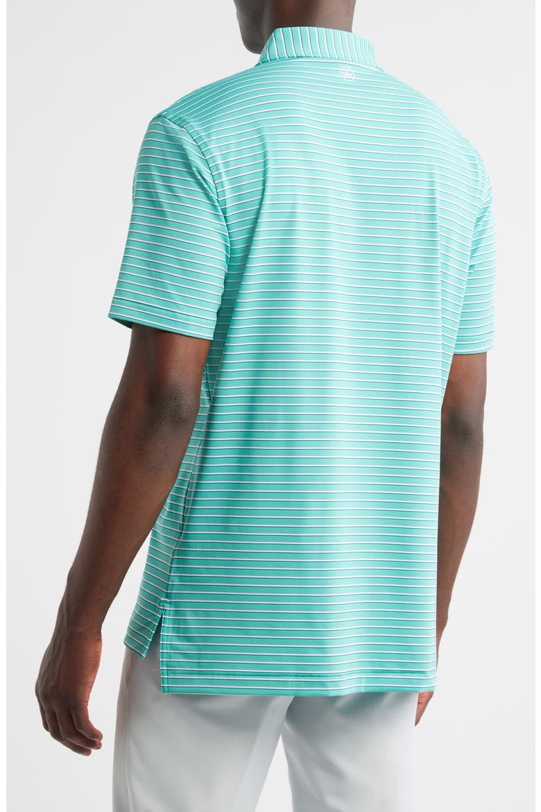 Dunnes Stripe Performance Jersey Polo, Alternate, color, MEADOW