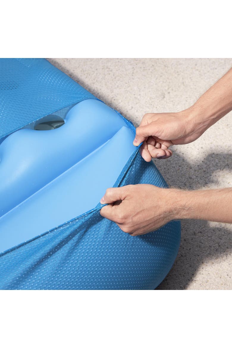 Blissful Drifter 72 Inch Inflatable Floating Mat with UPF Cover & Pillow, Alternate, color, Multicolored