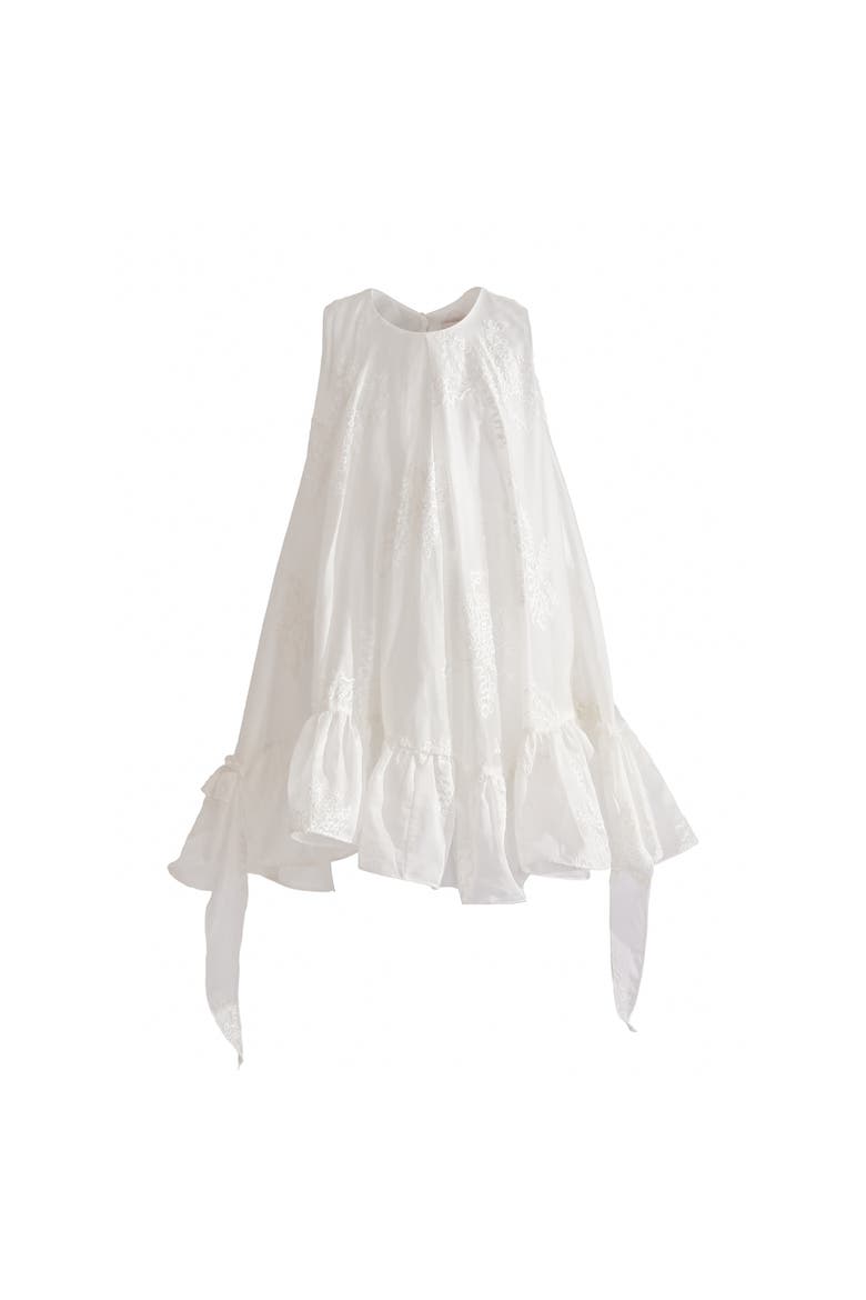 Marcelline Ruffle Hem Dress, Alternate, color, White