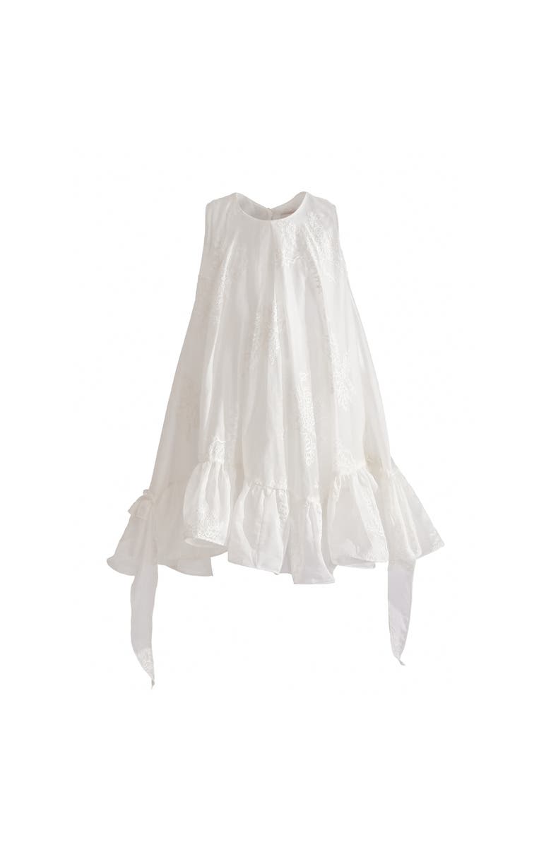 Tulleen Marcelline Ruffle Hem Dress, Alternate, color, White