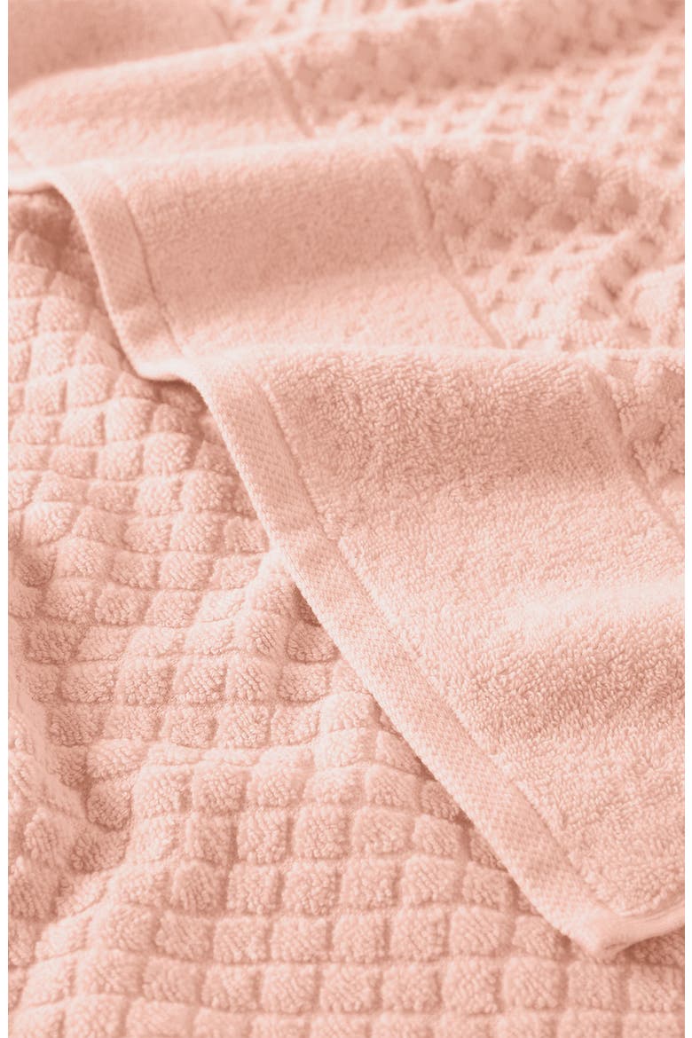Diamond Waffle Textured 2-Piece Bath Sheet Set, Alternate, color, PINK