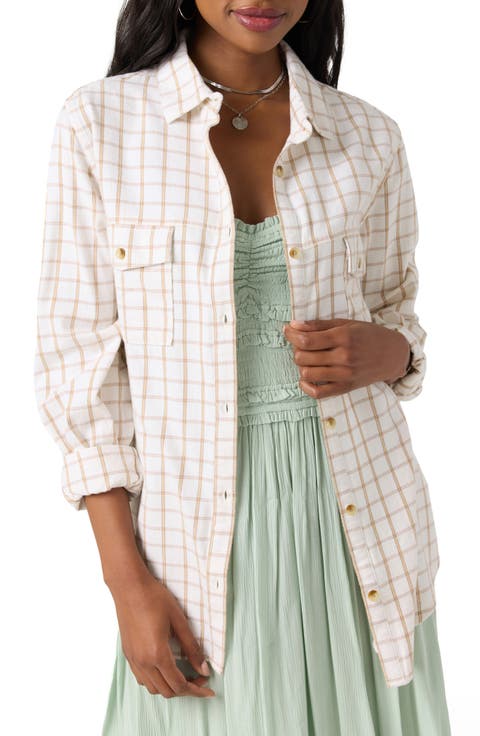 Brooks Plaid Cotton Flannel Button-Up Shirt