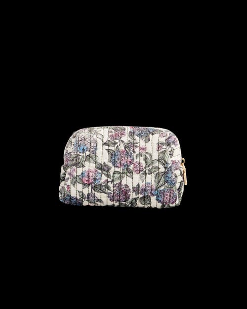 Fable England Hydrangea Small Quilted Makeup Bag In Multi