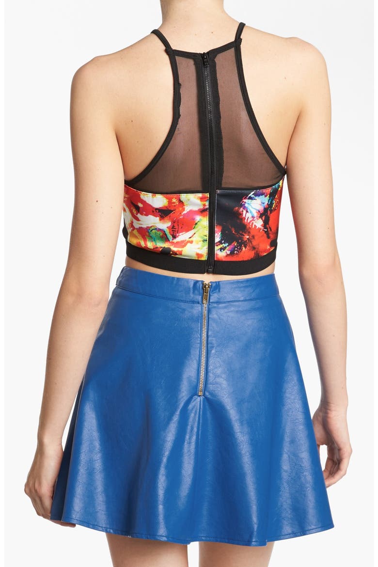 ASTR Scuba Mesh Bralette, Alternate, color, BRIGHT MULTI PRINT