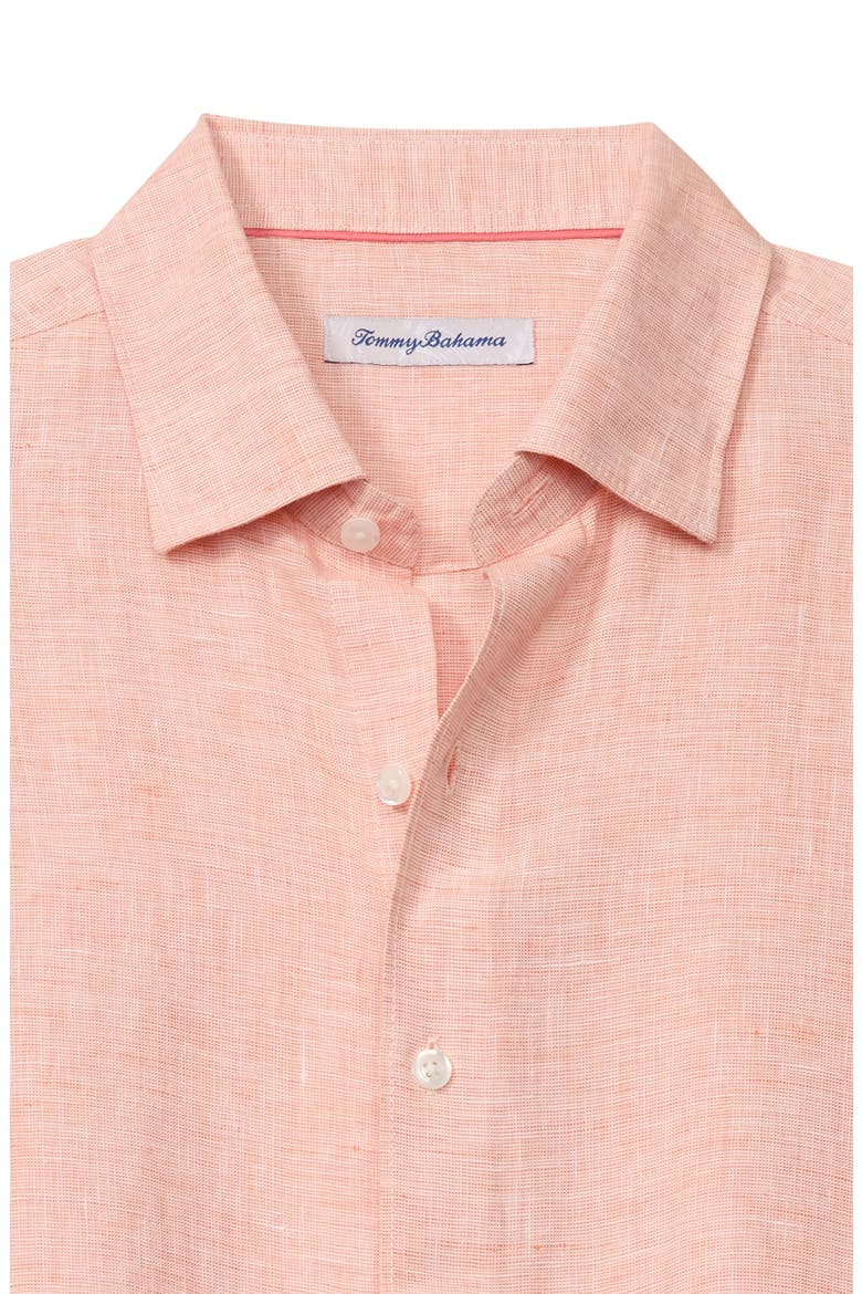 Lennox Linen Button-Up Shirt, Alternate, color, SNAPDRAGON