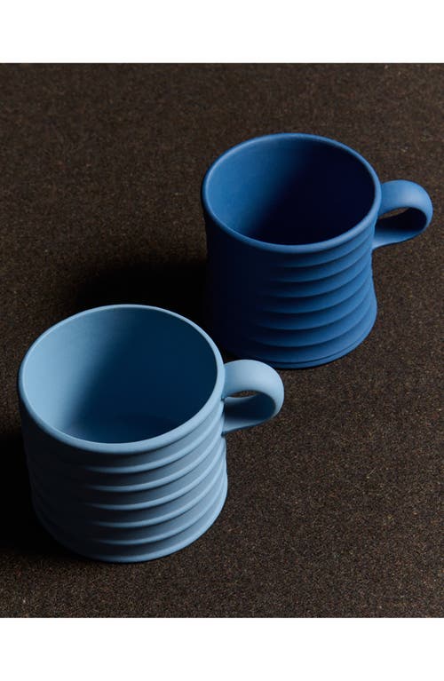 Wedgwood X Jw Anderson Set Of Two Stoneware Mugs In Blue