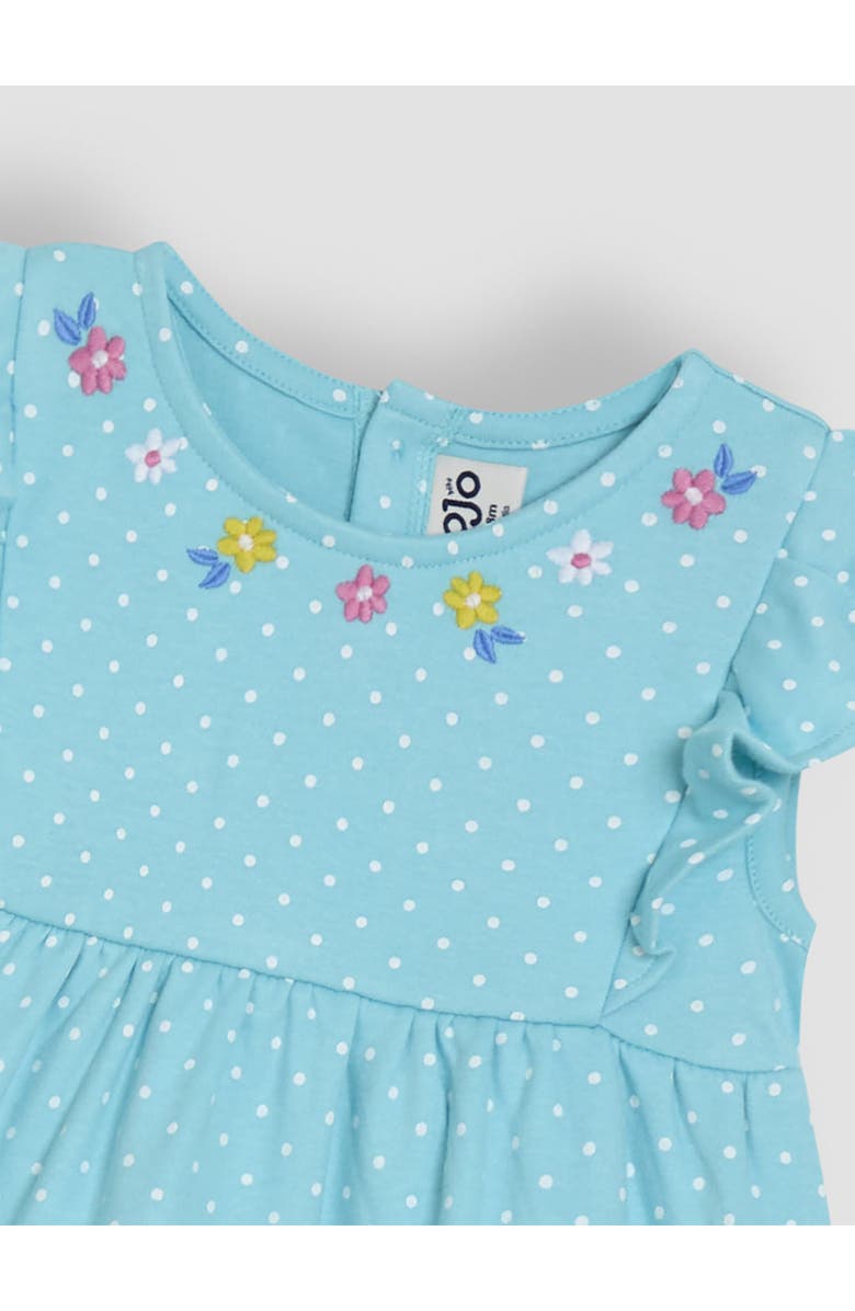 JOJO MAMAN BEBE Mermaid Appliqué Cotton Sundress, Alternate, color, Aqua