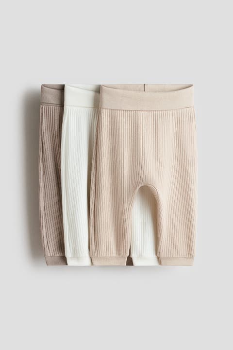 3-pack Ribbed Cotton Trousers