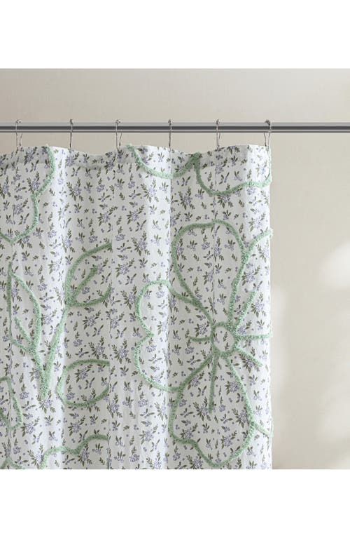 Peri Home Blueberry Chenille Shower Curtain In Green