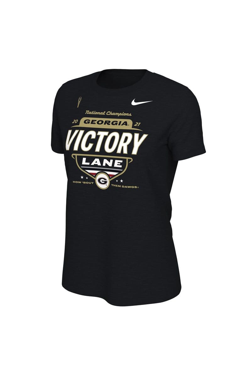 Nike Women's Nike Black Georgia Bulldogs College Football Playoff 2021 National Champions Locker Room Victory Lane T-Shirt, Alternate, color, 