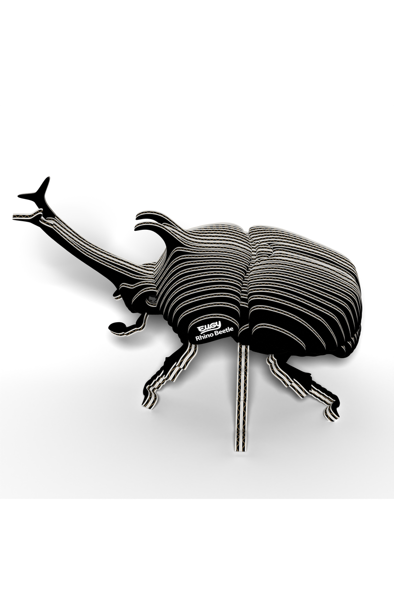 Eugy Puzzles Rhino Beetle 3D Puzzle, Alternate, color, NO COLOR
