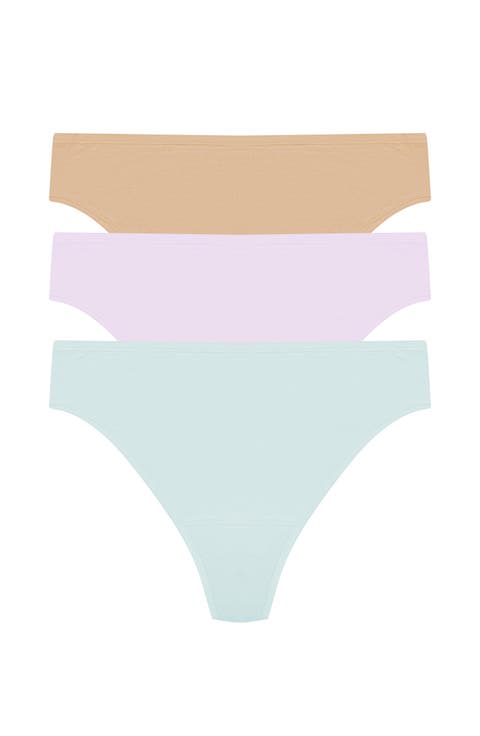 Bliss Bare Cotton Thong 3-Pack