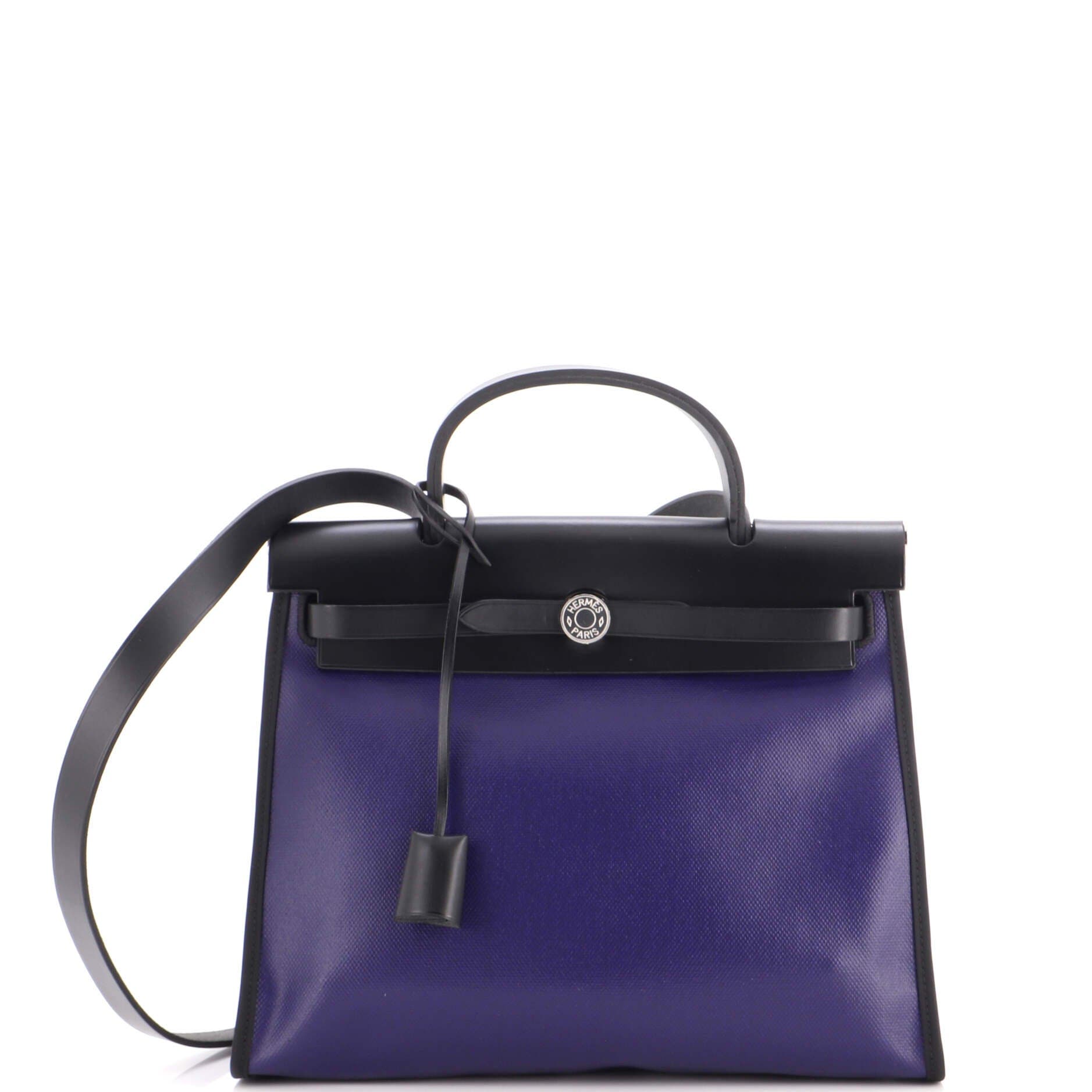 Herbag Zip Berline Vache Canvas and Leather 31, Main, color, Blue
