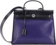 Pre-Owned Hermes Herbag Zip Berline Vache Canvas and Leather 31