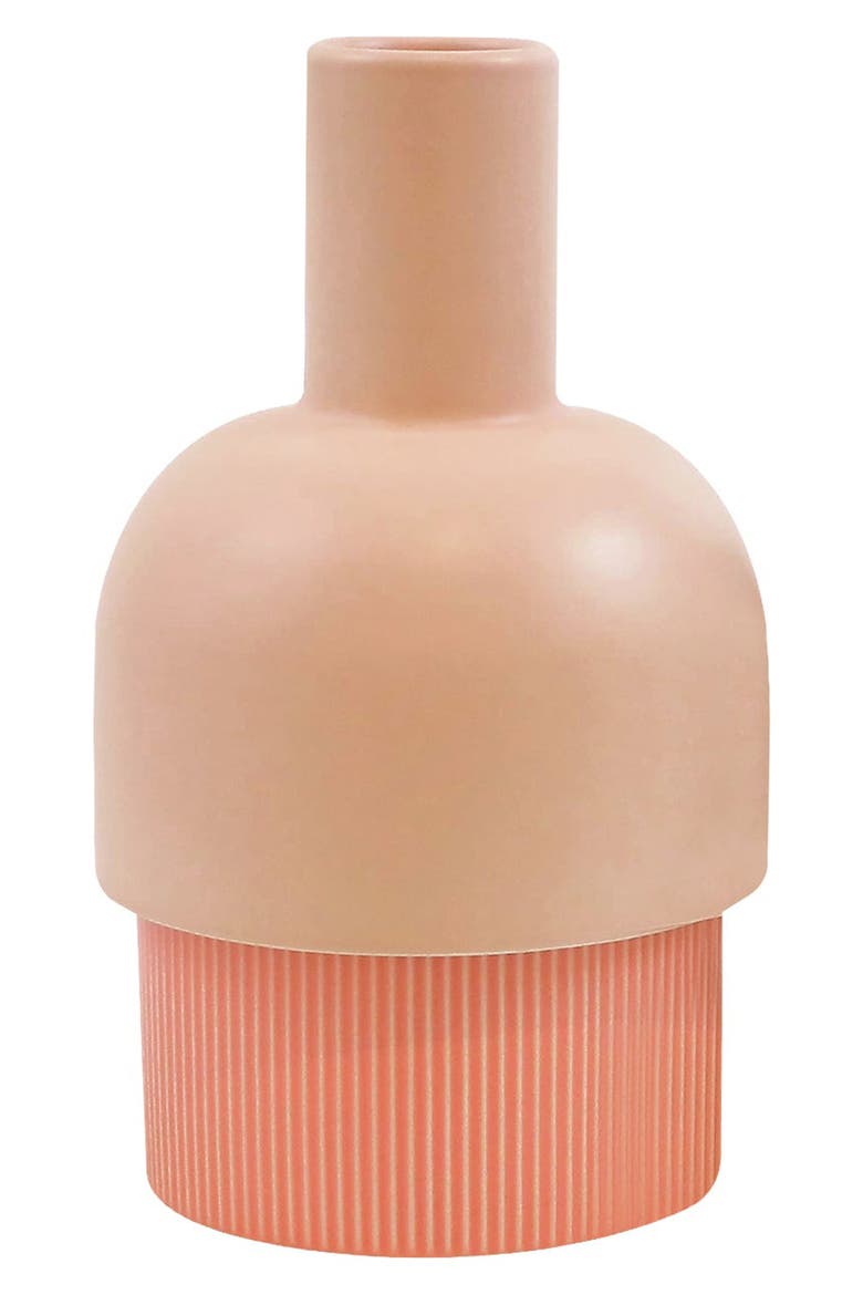 Medium Flip Ceramic Vase, Main, color, PINK/ CORAL