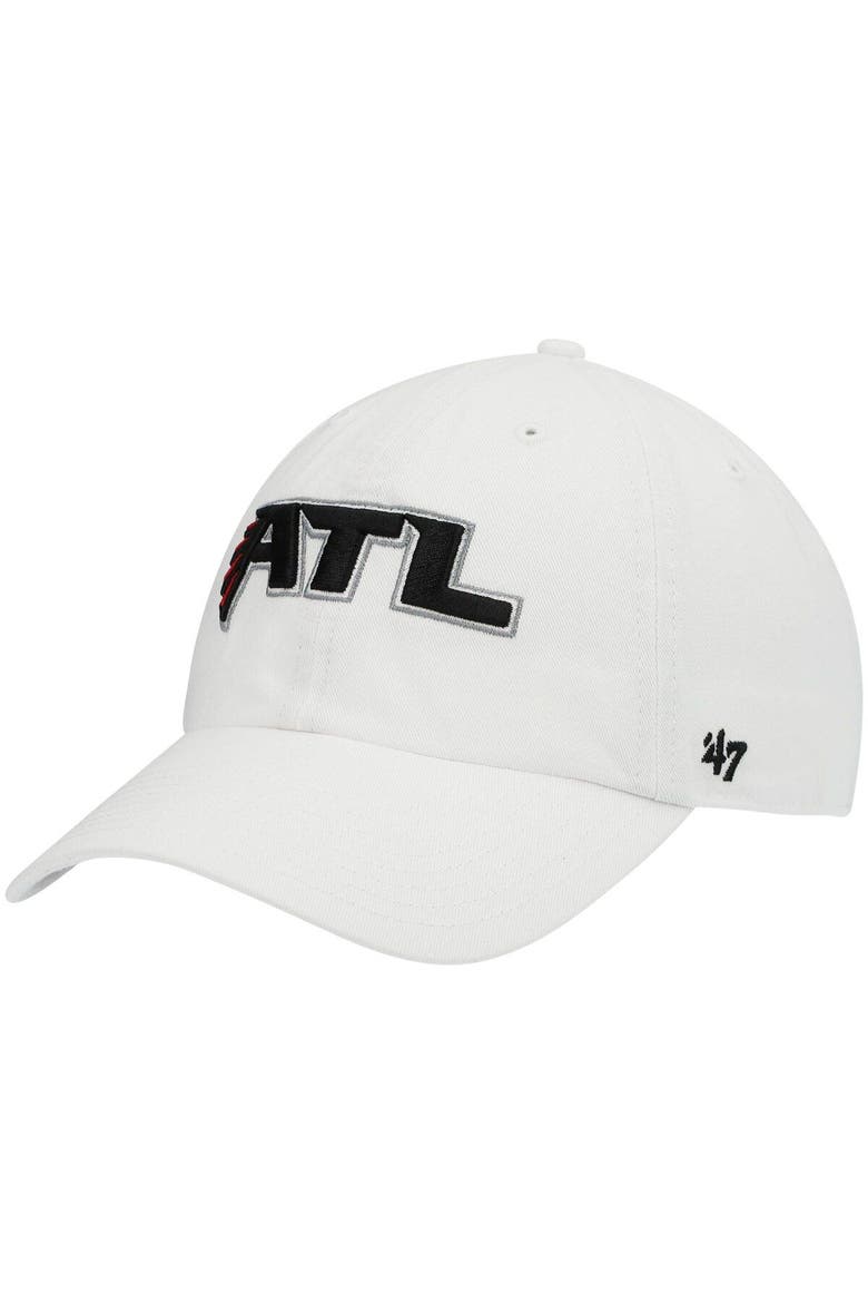 Men's '47 White Atlanta Falcons Clean Up Adjustable Hat, Main, color, White