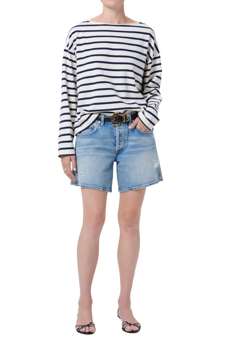 Billie Relaxed Denim Shorts, Alternate, color, SPARROW LIGHT INDIGO