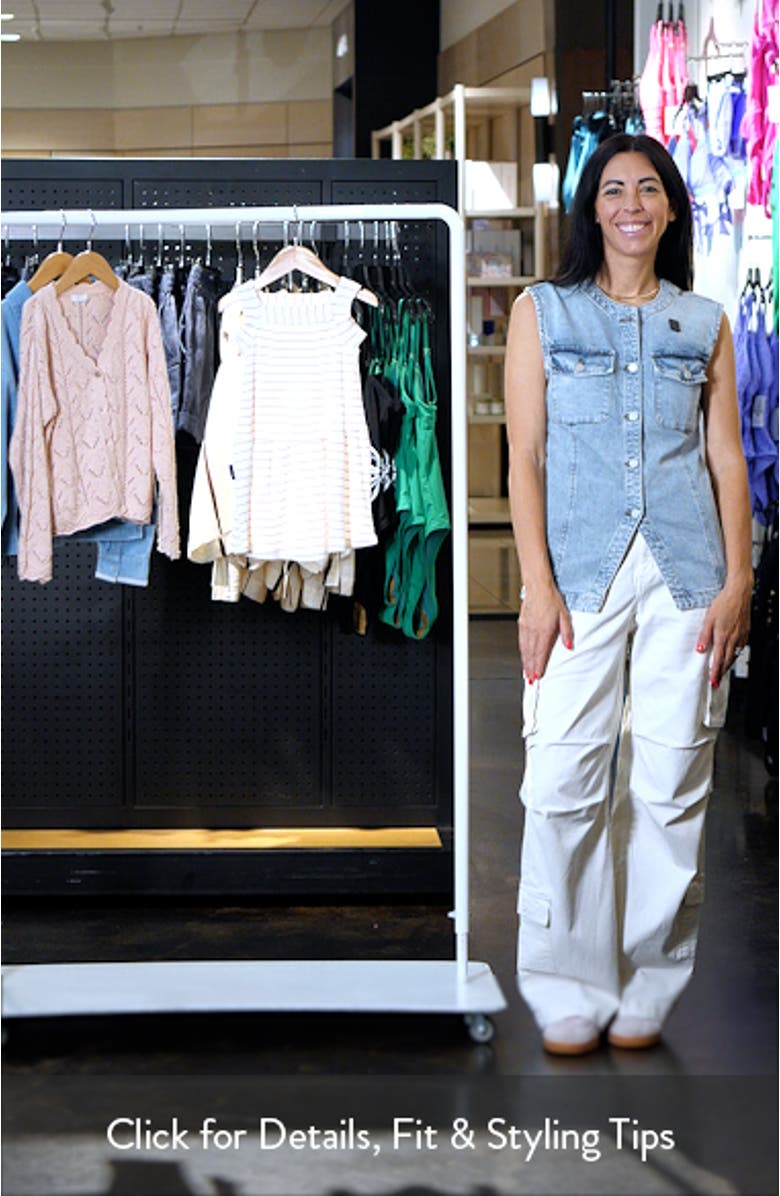 Kids' Stripe Sleeveless Cotton Rib Dress, sales video thumbnail