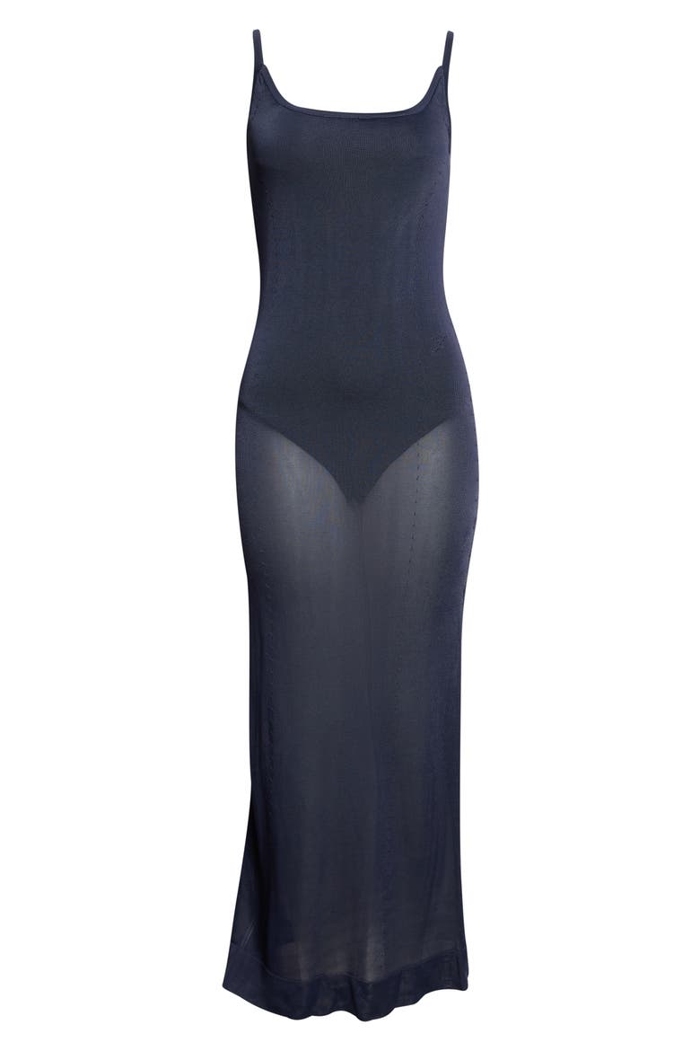 Nodo Bodysuit Maxi Sweater Dress, Alternate, color, DARK NAVY