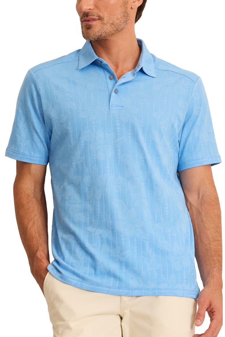 Palm Fresco Vines Polo, Main, color, BLUE CHAISE