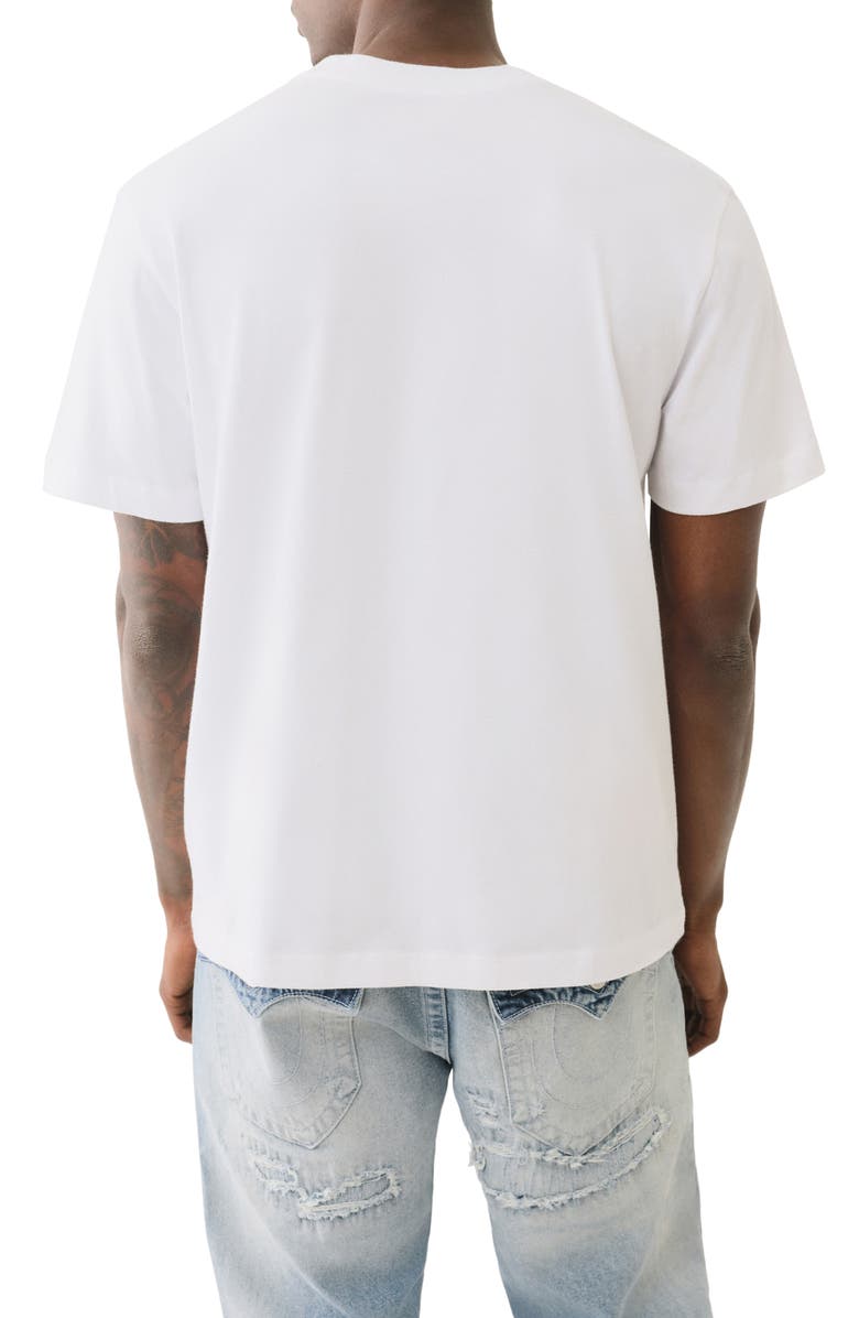 True Religion Uni Graphic T-Shirt, Alternate, color, Optic White