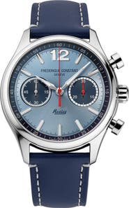 FREDERIQUE CONSTANT Vintage Rally Healey Chronograph Automatic Leather Strap Watch Gift Set, 42mm