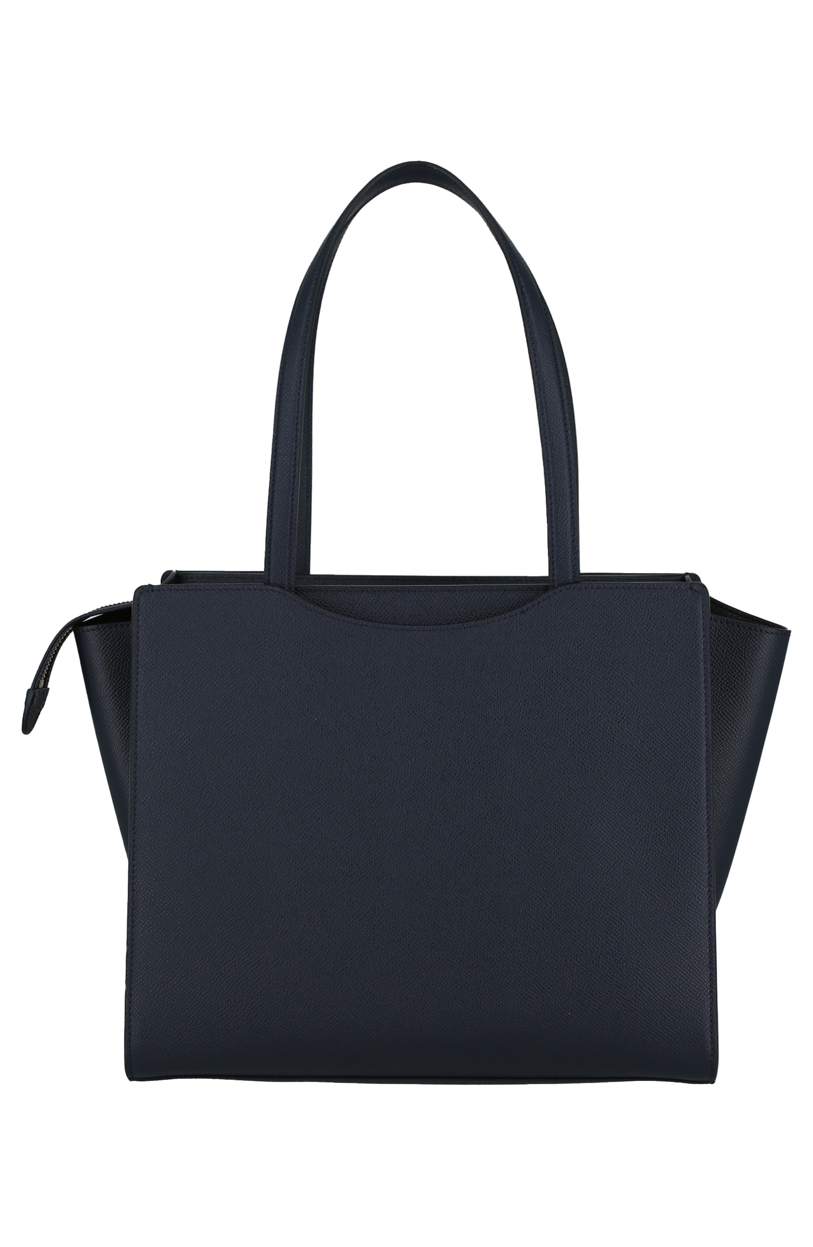 FERRAGAMO Gemini Pebbled Leather Tote, Alternate, color, 
