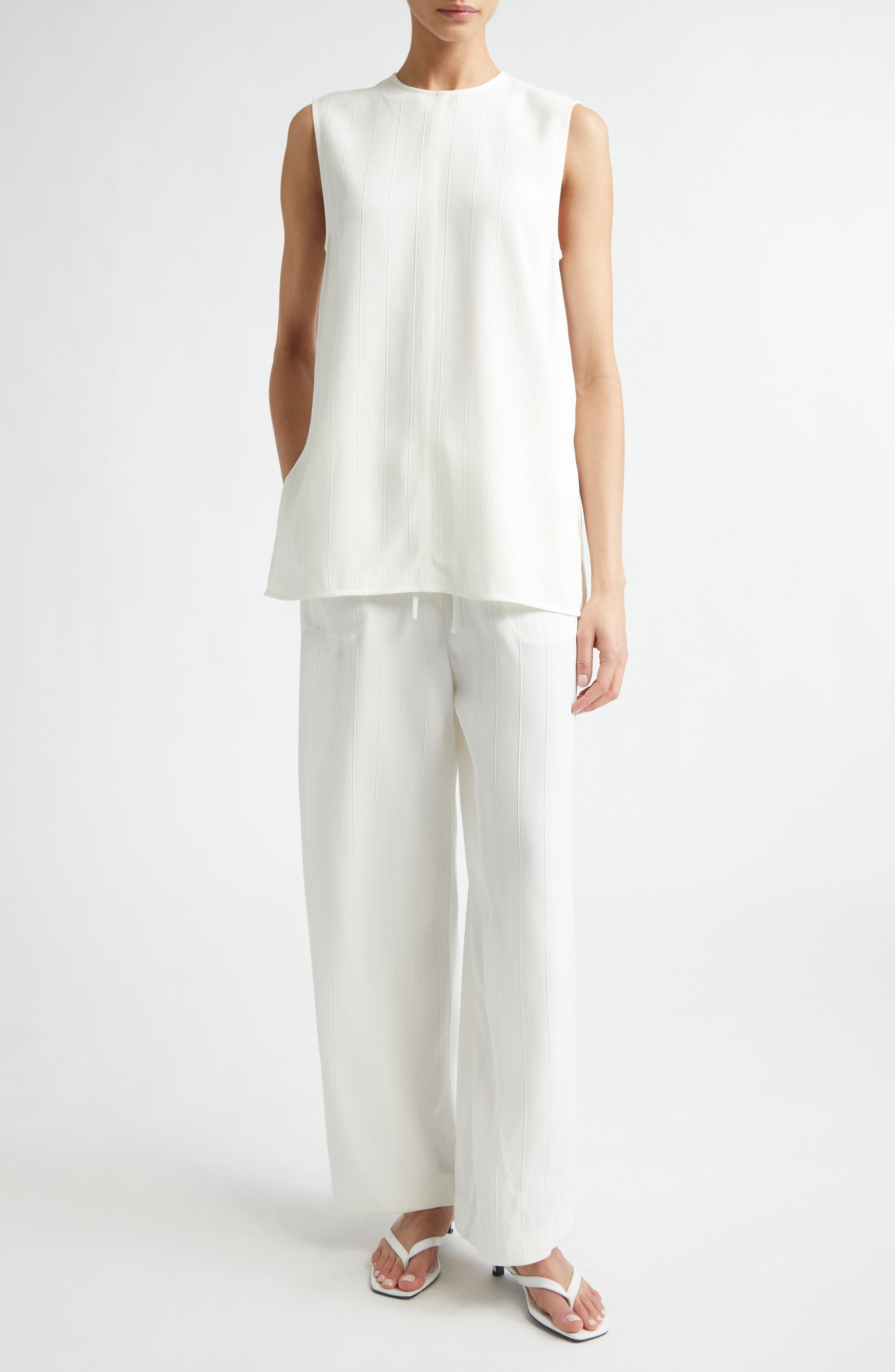 Textured Stripe Sleeveless Top - image 2