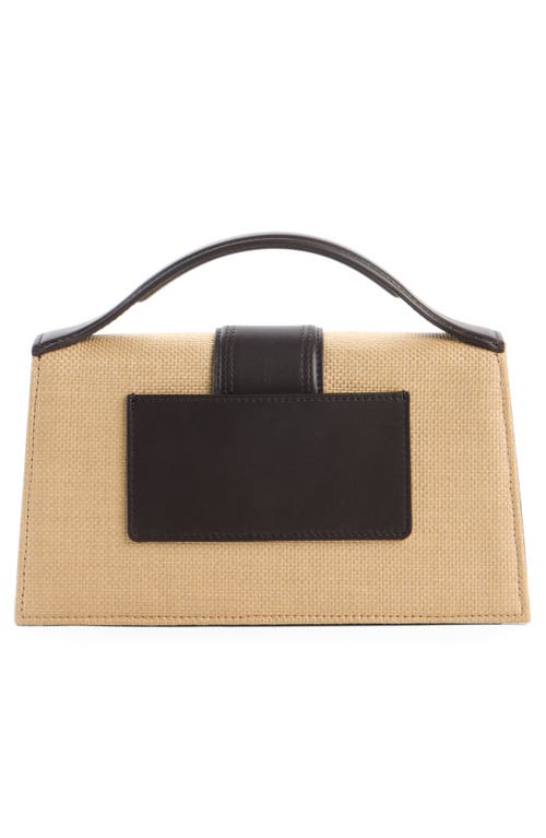 Jacquemus Le Grand Bambino Woven Straw Top Handle Bag In Brown