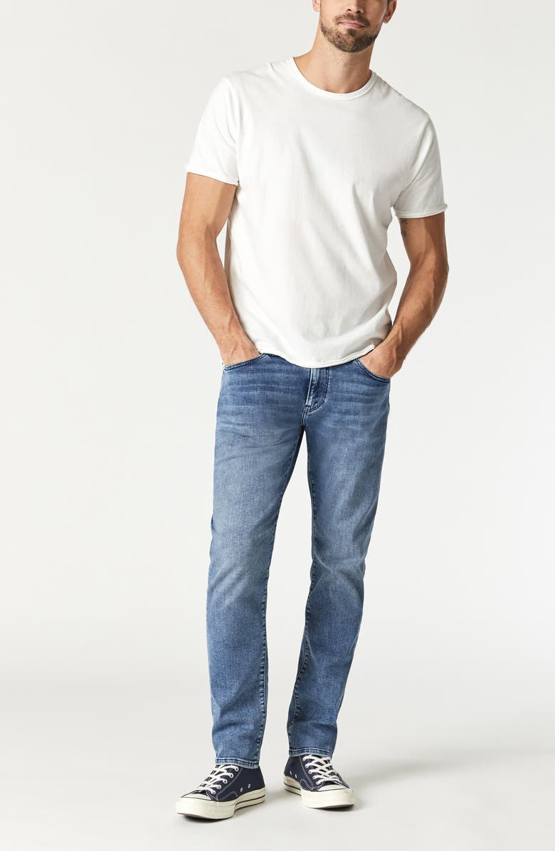 Mavi Jeans Raw Edge Cotton T-Shirt, Alternate, color, Blanc De Blanc